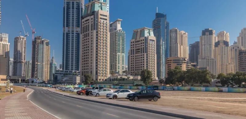 Dubai Marina and JBR city view